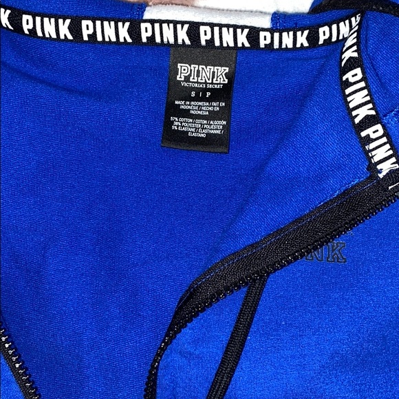 Pink Victoria Secret Blue Small Full Zip Jacket - Picture 5 of 7